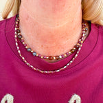 Autumn Layered Beaded Necklace