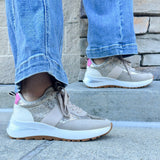 Shu Shop Serafina Sneakers in Gold Snake