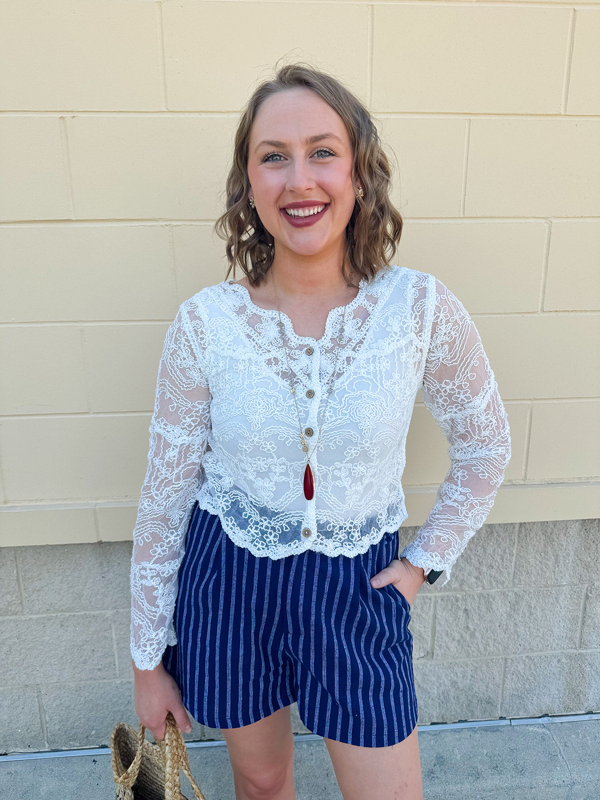 Whisper Lace Button Down Cardigan