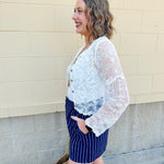 Whisper Lace Button Down Cardigan