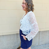 Whisper Lace Button Down Cardigan
