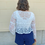 Whisper Lace Button Down Cardigan