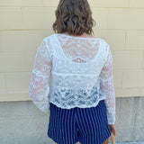 Whisper Lace Button Down Cardigan