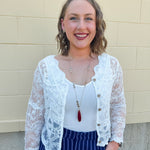 Whisper Lace Button Down Cardigan