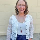 Whisper Lace Button Down Cardigan