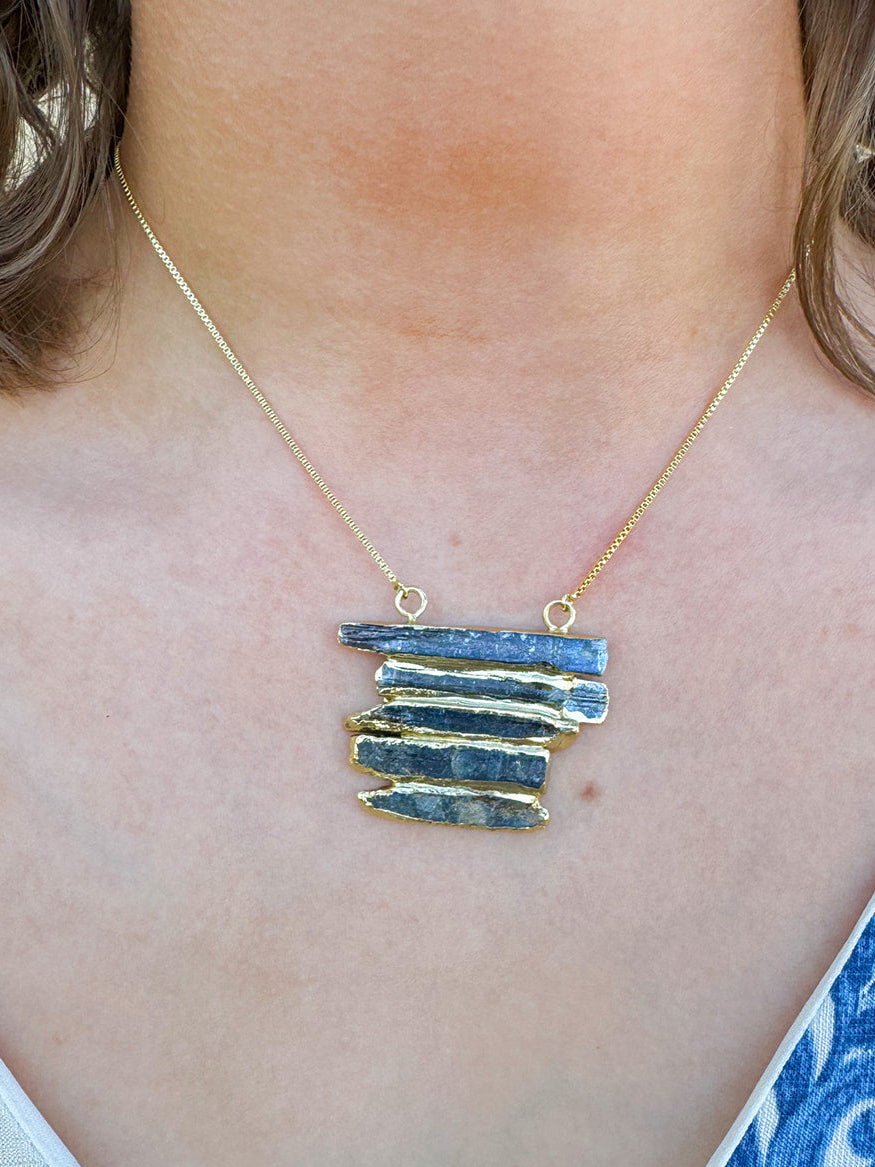 [Easton Elle] Blue Kyanite Slip Necklace