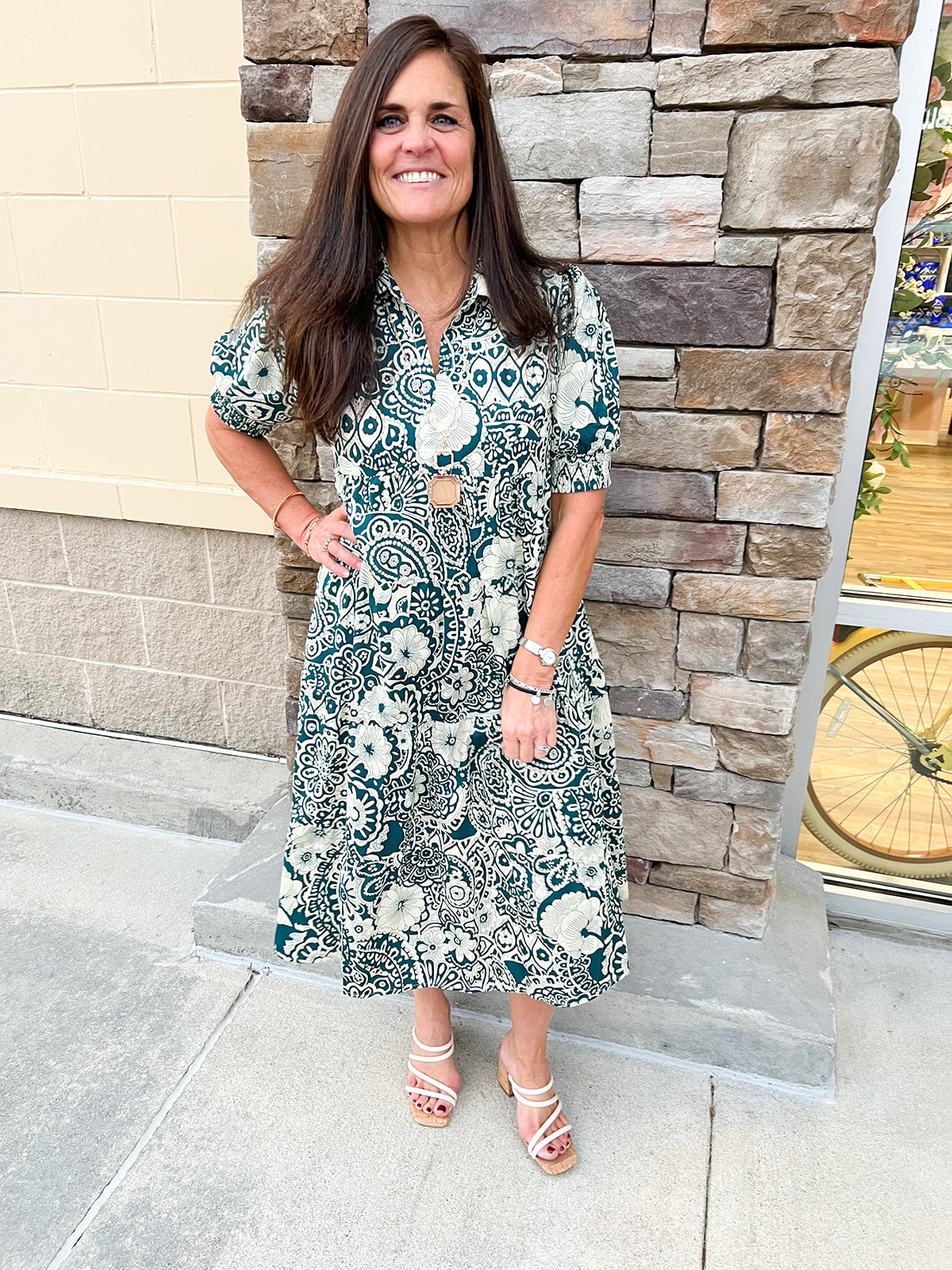 Harvest Cheer Puff Sleeve Dress