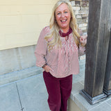 Garnet Stride Pintuck Blouse