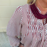 Garnet Stride Pintuck Blouse