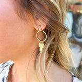 Gold Beams Deco Earrings
