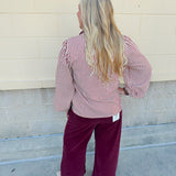 Garnet Stride Pintuck Blouse