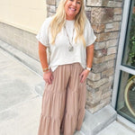 Composed Charm Satin Wide Leg Pants | Styled View
