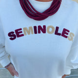 Varsity Charm Crew in White