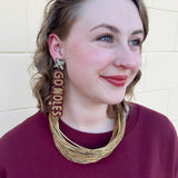 Go Noles Hand Beaded Earrings