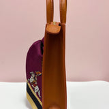 The Victory Lane Leather Clear Crossbody in Camel