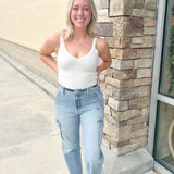 Breezy Times Ribbed V-Neck Top | Styled View