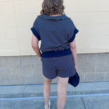 {FINAL SALE} Call it Cozy Pull-On Striped Shorts