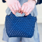 [BC Bags] Navy Braided Clutch