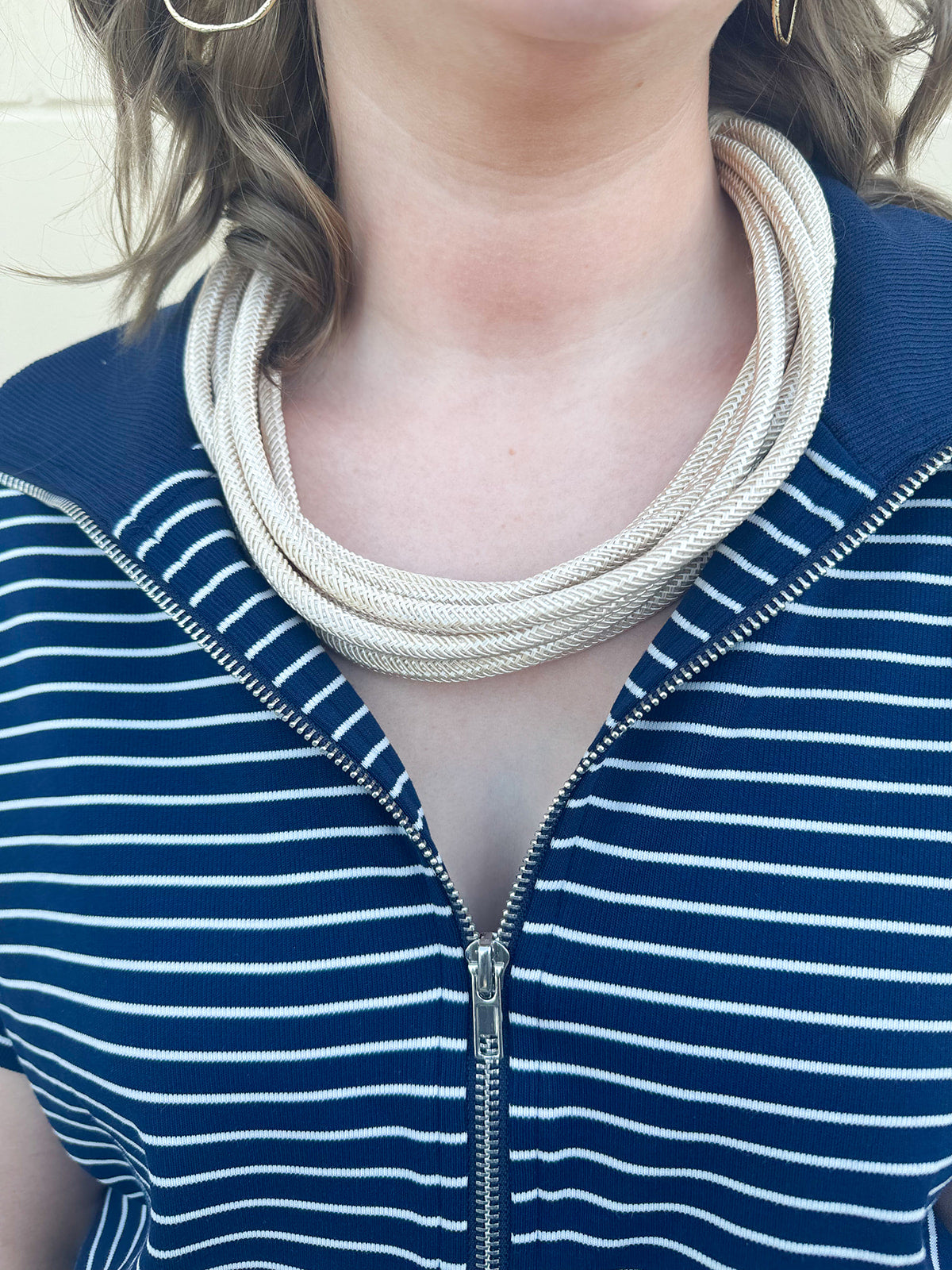 Rachel Rope Necklace in Ecru