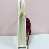 The Victory Lane Leather Clear Crossbody in Cream
