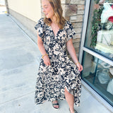 Downtown Daze Floral Midi Dress