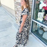 Downtown Daze Floral Midi Dress