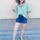 [Judy Blue] Magnolia High Rise Double Button Shorts