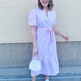 Tea House Social Embroidered Dress in Pink