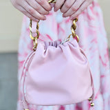 [BC Bags] Drawstring Chainlink Pink Purse