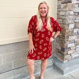 Adrienne Charlotte Garnet Football Dress