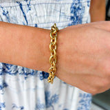Baylee Gold Oval Link Bracelet