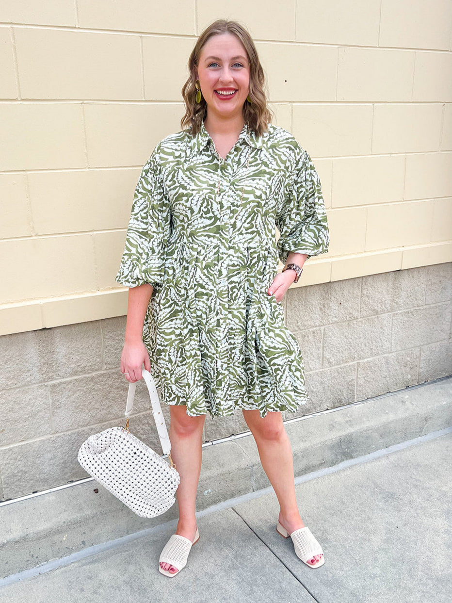 Olive Grove Shirt Dress