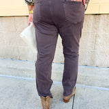 [Dear John] Blaire Mocha Brown Mid Rise Slim Jeans
