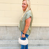 Driftwood Silk Touch Blouse in Sage Green