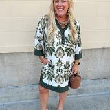 Evergreen Charm Mini Dress