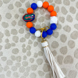 [Humble House] Bracelet Silicone Beaded Gameday Tassel Keychains