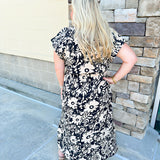 Downtown Daze Floral Midi Dress