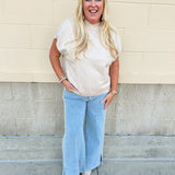 Autumn Luxe Diamond Sweater in Taupe
