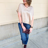Driftwood Silk Touch Blouse in Coco