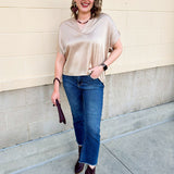 Driftwood Silk Touch Blouse in Coco