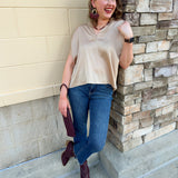 Driftwood Silk Touch Blouse in Coco