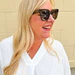 Crystal green and brown square sunglasses with polarized lenses and acetate frame—modern and protective eyewear with UV protection