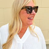 Crystal green and brown square sunglasses with polarized lenses and acetate frame—modern and protective eyewear with UV protection