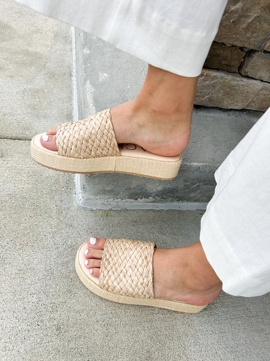 Matisse Cairo Beige Platform Sandals
