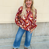 Golden Harvest Ruffle Top