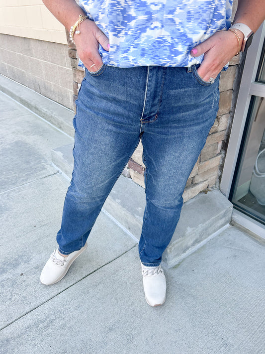 The Elliot High Waisted Tummy Control Slim Jeans-Curvy