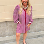 Harvest Stripe Charm Mini Dress