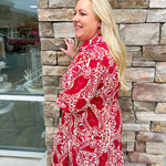 Crisp Breeze Paisley Tiered Dress | Side View