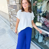 {FINAL SALE} Caught Crushing Jacquard Blue Pants
