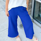 {FINAL SALE} Caught Crushing Jacquard Blue Pants